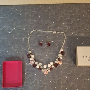 Studio 1886 Elegant Silver and Red Jewelry Set